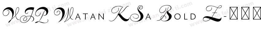 VIP Watan KSa Bold Z字体转换